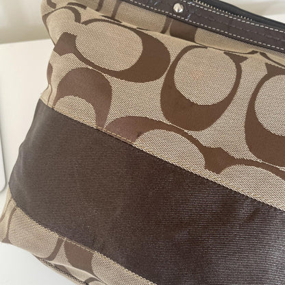 Coach Brown Signature Monogram Tote Shoulder Bag K0967-F13548