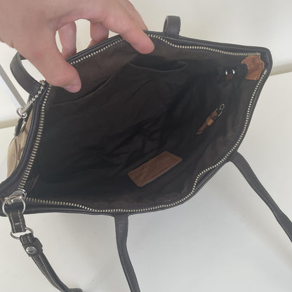 Coach Brown Signature Monogram Tote Shoulder Bag K0967-F13548