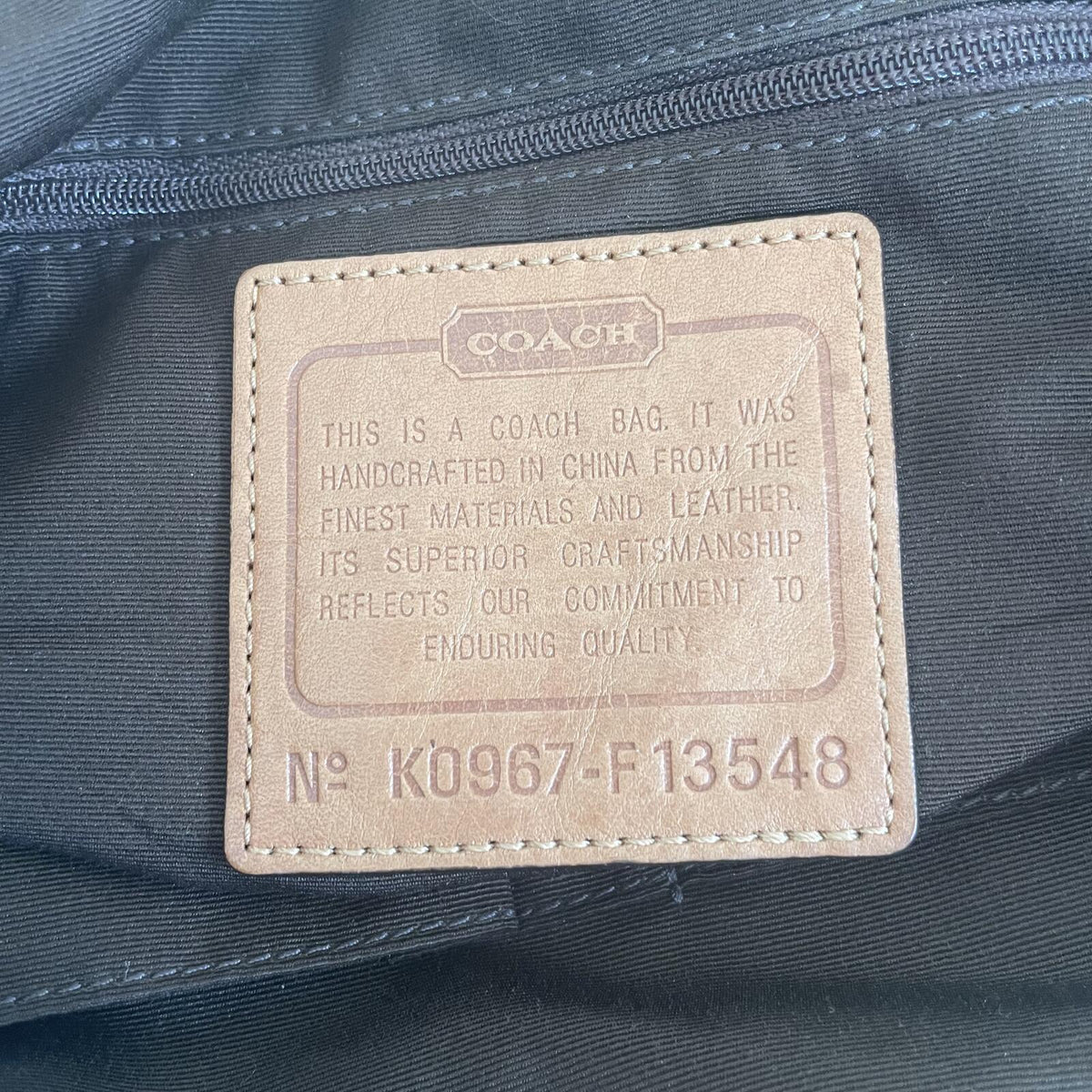 Coach Brown Signature Monogram Tote Shoulder Bag K0967-F13548