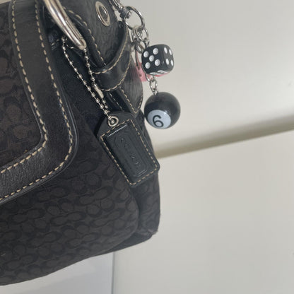 Coach Black Signature Monogram Soho Shoulder Bag M04U-1463
