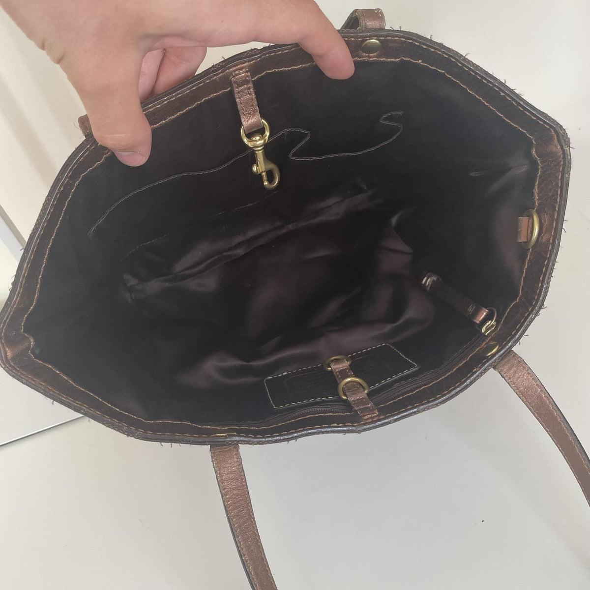Coach Chocolate Brown Tote Shoulder Bag B0968-F11098