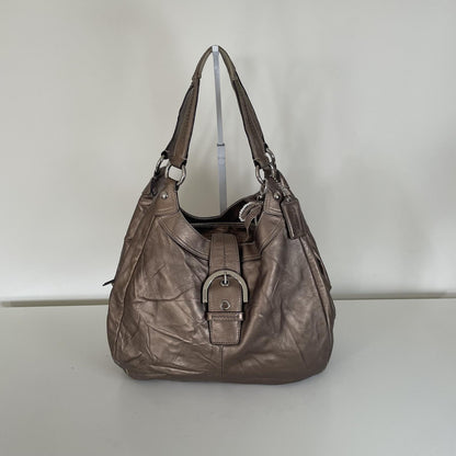 Coach Madison Lynn Bronze Metallic 3-Compartment Hobo Shoulder Bag H1193-F17092