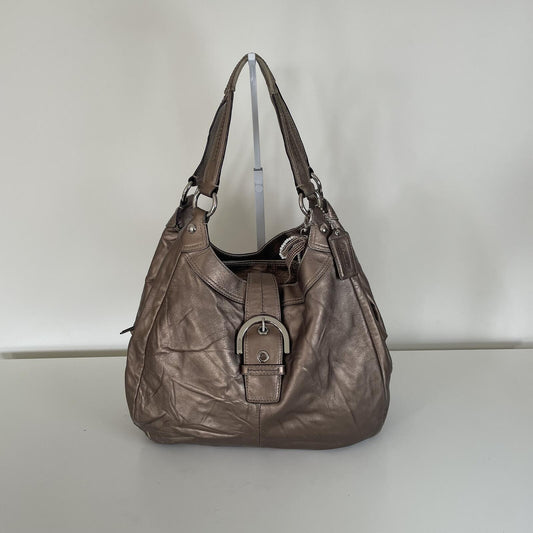 Coach Madison Lynn Bronze Metallic 3-Compartment Hobo Shoulder Bag H1193-F17092