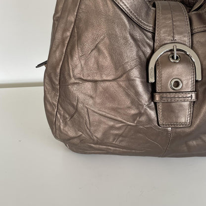 Coach Madison Lynn Bronze Metallic 3-Compartment Hobo Shoulder Bag H1193-F17092