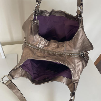 Coach Madison Lynn Bronze Metallic 3-Compartment Hobo Shoulder Bag H1193-F17092