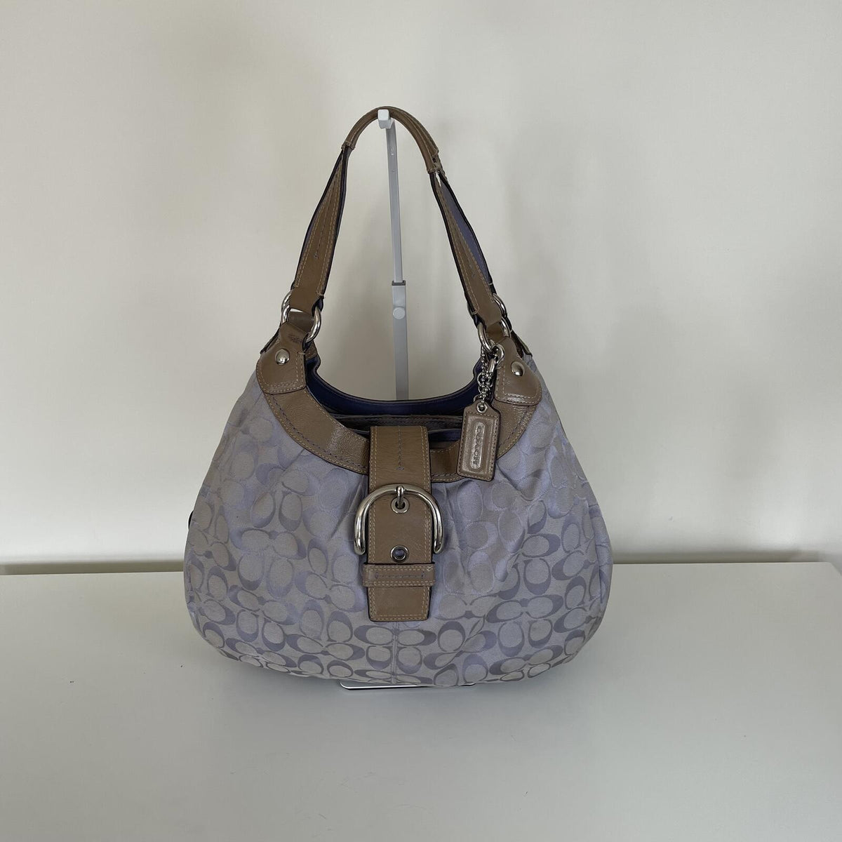 Coach Lilac Signature Monogram Soho 3-Compartment Shoulder Bag G1176-F15083