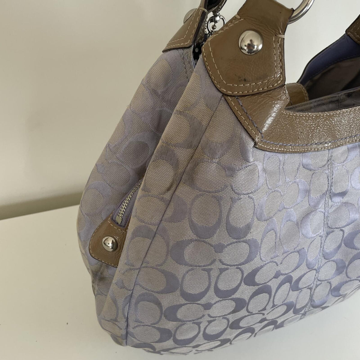 Coach Lilac Signature Monogram Soho 3-Compartment Shoulder Bag G1176-F15083