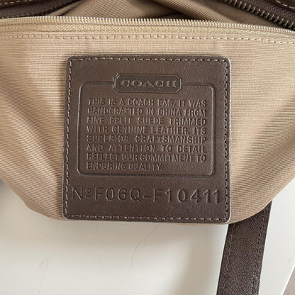 Coach Chocolate Brown Suede Tote Shoulder Bag F06Q-F10411