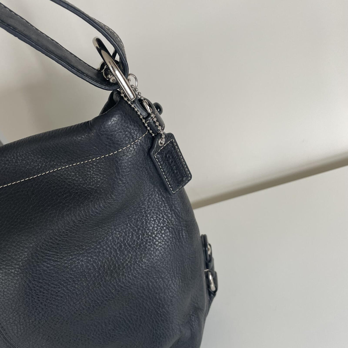 Coach Black Pebbled Leather Shoulder Bag K1176-F15064