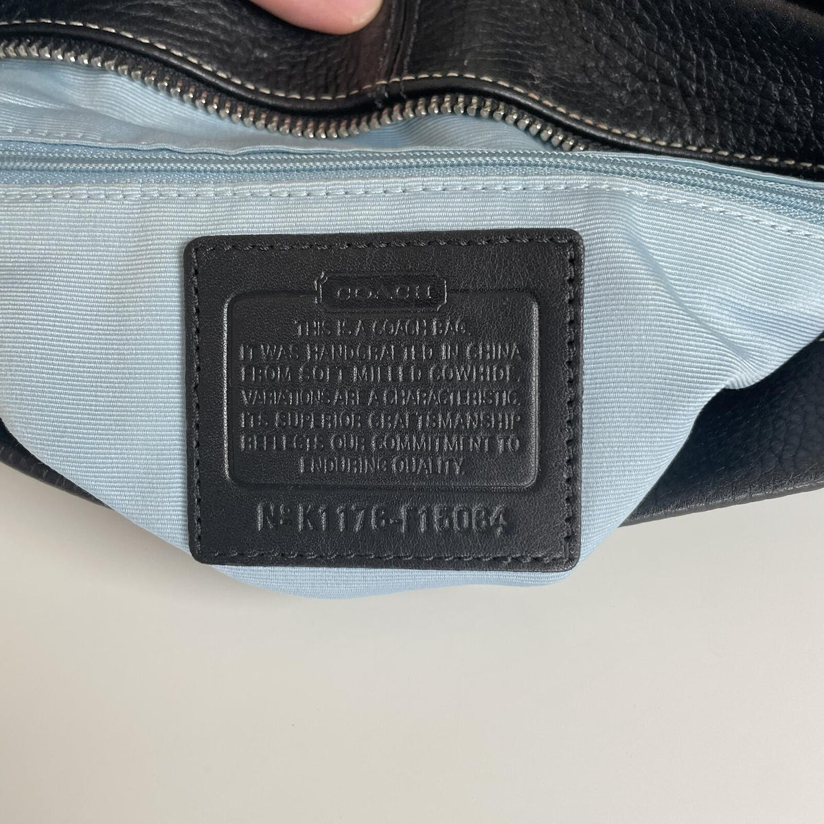 Coach Black Pebbled Leather Shoulder Bag K1176-F15064