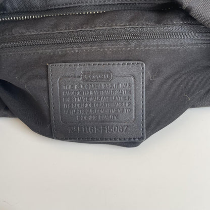 Coach Black Signature Monogram Shoulder Bag F1161-F15067