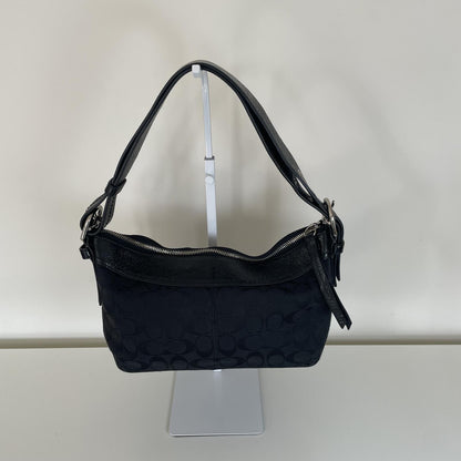 Coach Black Signature Monogram Convertible Shoulder Bag M0920-F14184