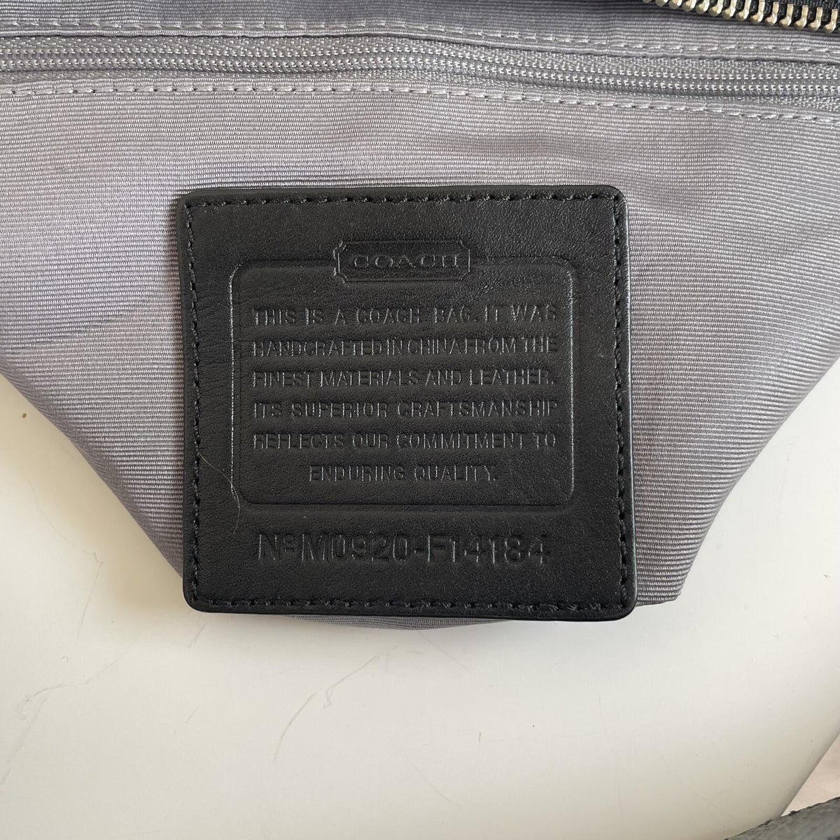 Coach Black Signature Monogram Convertible Shoulder Bag M0920-F14184