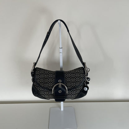 Coach Black Signature Monogram Soho Shoulder Bag E06W-6818