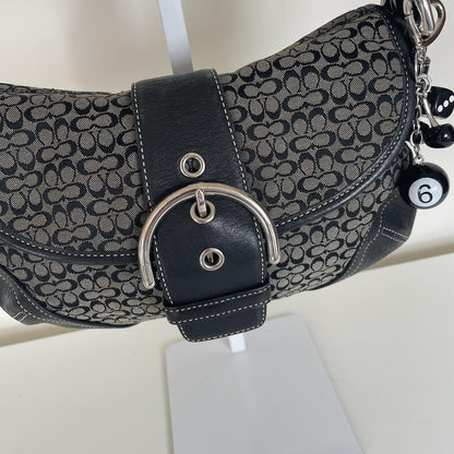 Coach Black Signature Monogram Soho Shoulder Bag E06W-6818