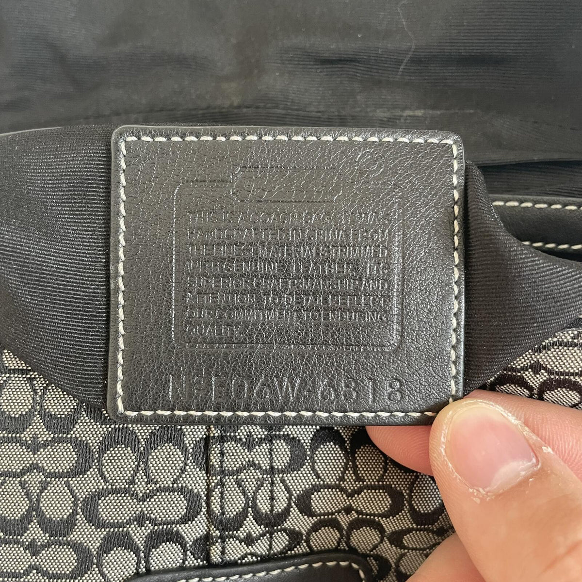 Coach Black Signature Monogram Soho Shoulder Bag E06W-6818