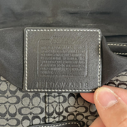 Coach Black Signature Monogram Soho Shoulder Bag E06W-6818