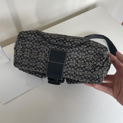 Coach Black Signature Monogram Soho Shoulder Bag M04U-1444
