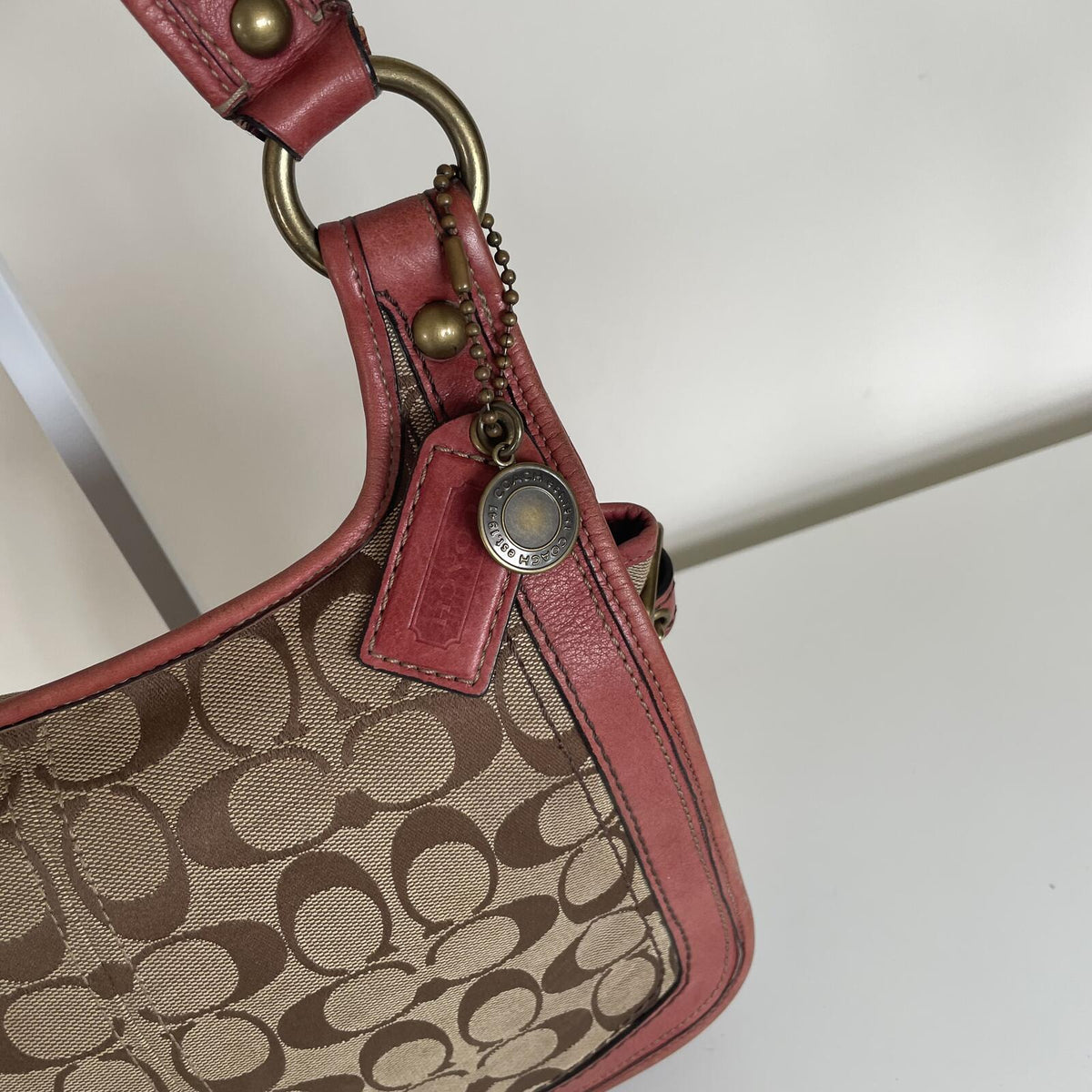 Coach Legacy 65th Big C Messenger Crossbody Bag Red/Pink G0726-11145