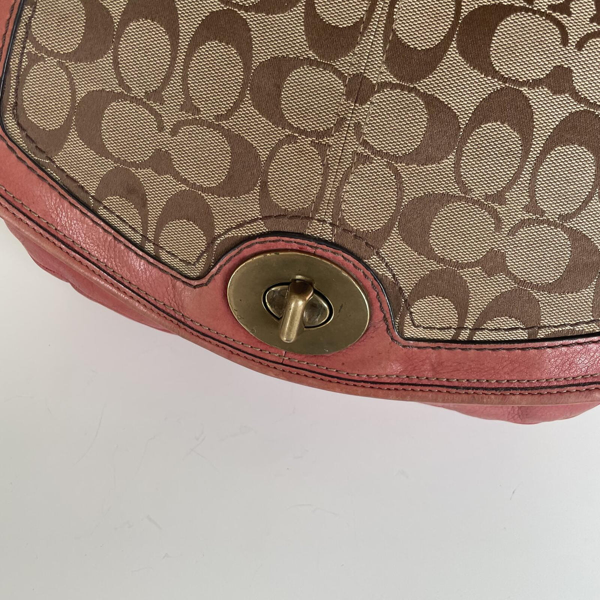Coach Legacy 65th Big C Messenger Crossbody Bag Red/Pink G0726-11145