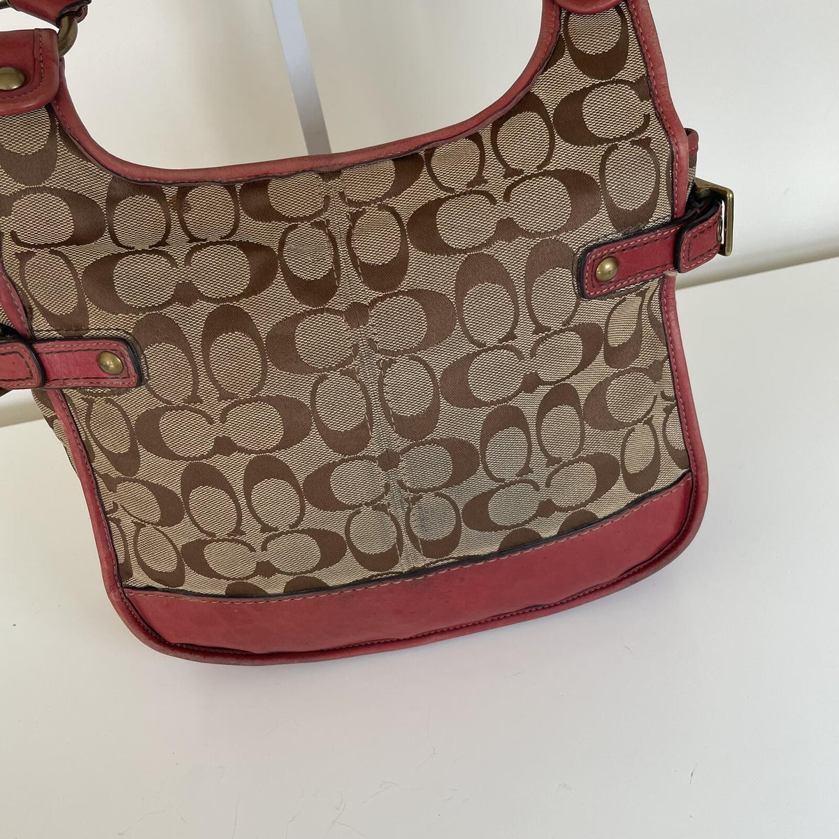 Coach Legacy 65th Big C Messenger Crossbody Bag Red/Pink G0726-11145