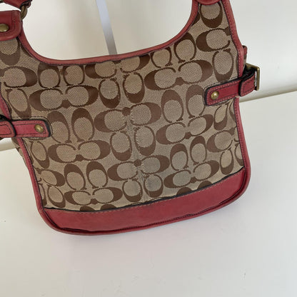 Coach Legacy 65th Big C Messenger Crossbody Bag Red/Pink G0726-11145