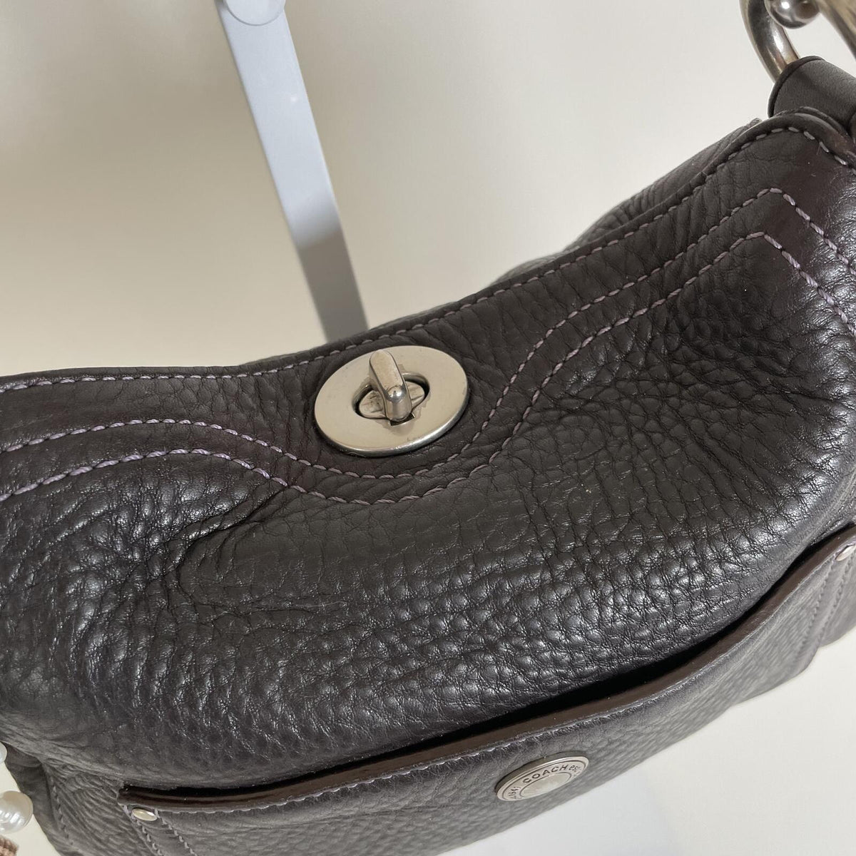 Coach Chelsea Black Pebbled Leather Mini Shoulder Bag D06S-10130