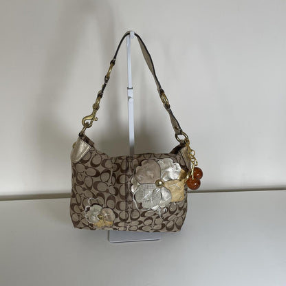 Coach Bleeker Floral Goldtone Carley Hobo Shoulder M1073-F16879