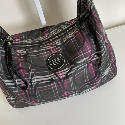 Coach Slouch Hobo Plaid Tartan Shoulder Bag Handbag Purse Y2K H1126-F17709