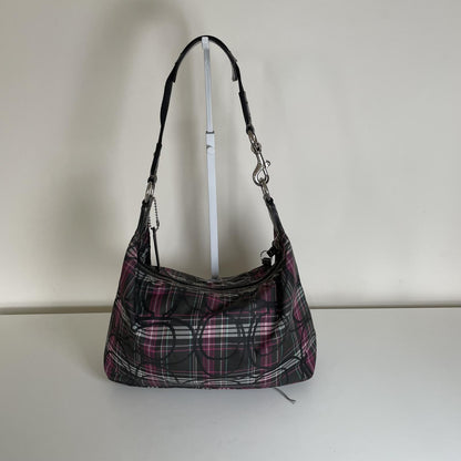 Coach Slouch Hobo Plaid Tartan Shoulder Bag Handbag Purse Y2K H1126-F17709