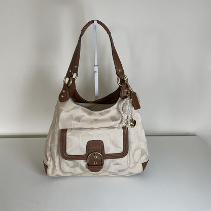 Coach Campbell Brown Hobo Shoulder Bag Handbag A1420-F28904