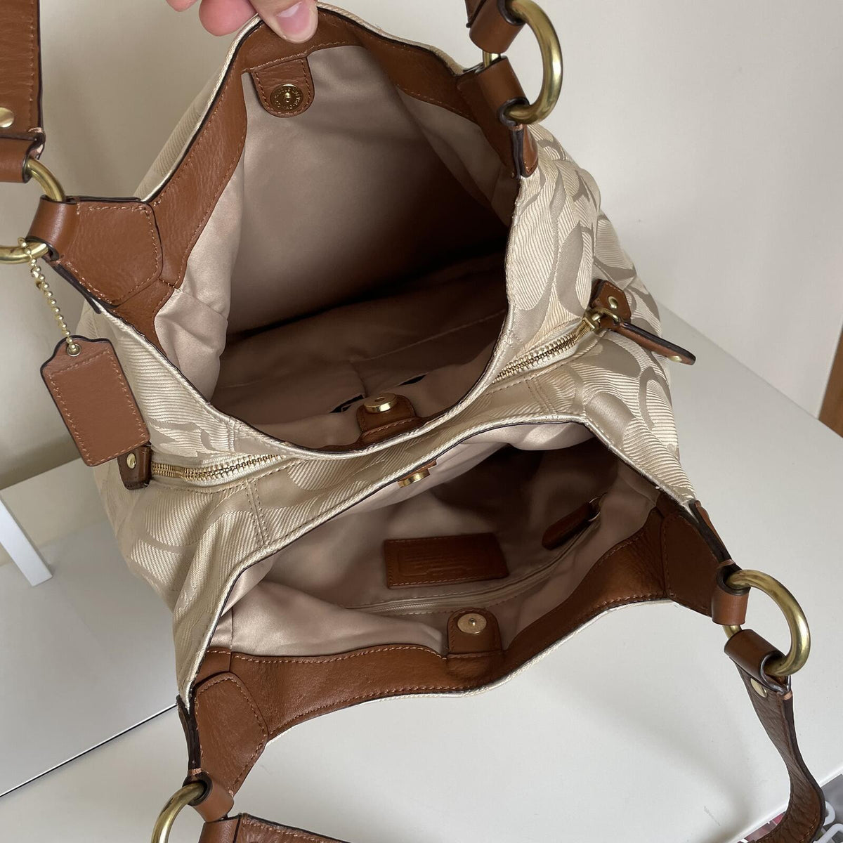 Coach Campbell Brown Hobo Shoulder Bag Handbag A1420-F28904