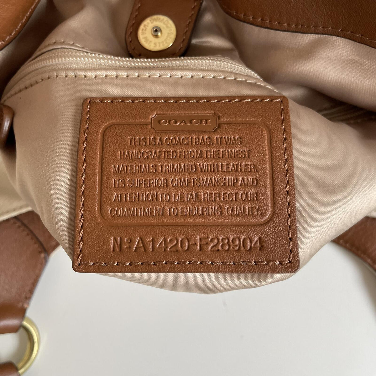 Coach Campbell Brown Hobo Shoulder Bag Handbag A1420-F28904