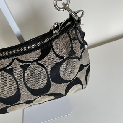 Coach Black Signature Monogram Mini Shoulder Bag E1193-F17439