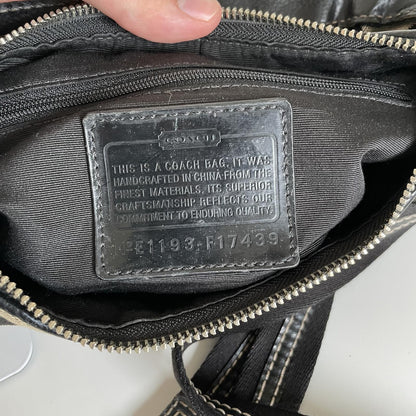 Coach Black Signature Monogram Mini Shoulder Bag E1193-F17439