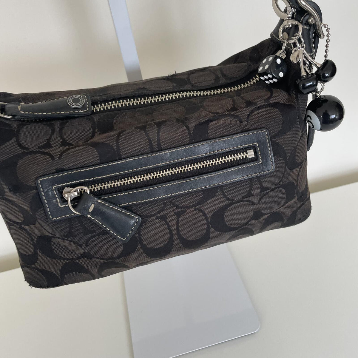 Coach Signature C Canvas Sufflette Mini Hobo Shoulder Bag M052-6044