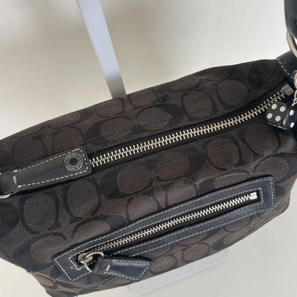 Coach Signature C Canvas Sufflette Mini Hobo Shoulder Bag M052-6044
