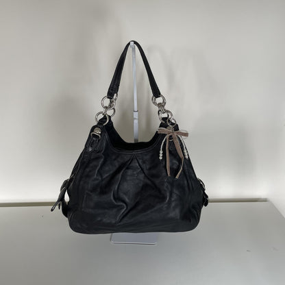Coach Black Pleated Hobo 3 Compartment Shoulder Bag J1073-15742