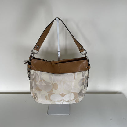 Coach Zoe Optic Signature Beige Shoulder Bag C1082-F14711