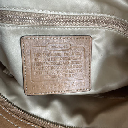 Coach Zoe Optic Signature Beige Shoulder Bag C1082-F14711