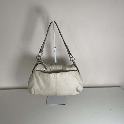 Coach White Leather Pleated Soho Shoulder Bag A1273-F17217