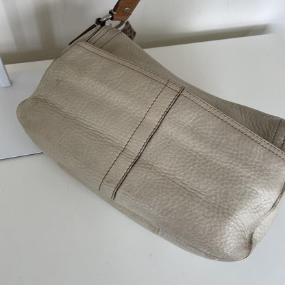 Coach White Pebbled Leather Shoulder Bag F0851-F12336