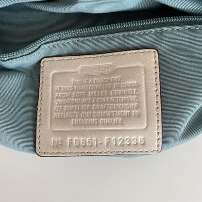 Coach White Pebbled Leather Shoulder Bag F0851-F12336