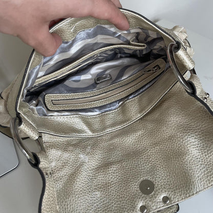Guess Beige Signature Monogram Shoulder Bag
