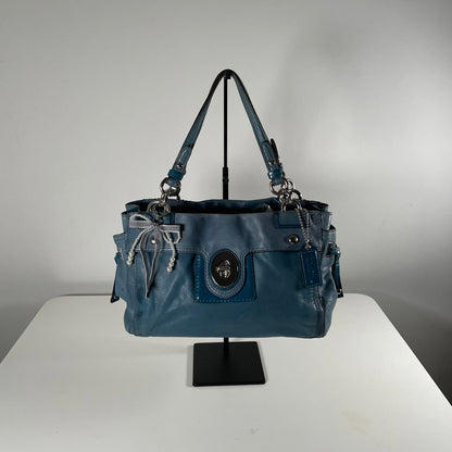 Coach Peyton Blue Leather Carryall Shoulder Bag J0933-14522
