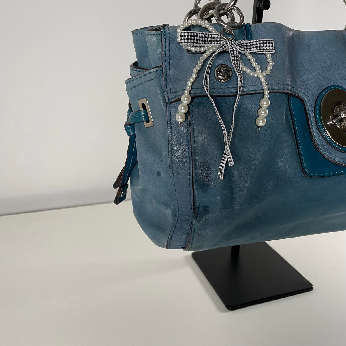 Coach Peyton Blue Leather Carryall Shoulder Bag J0933-14522