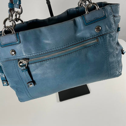 Coach Peyton Blue Leather Carryall Shoulder Bag J0933-14522