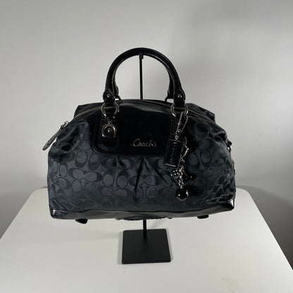 Coach Black Monogram Vintage Ashley Signature Shoulder Bag K1077-F15440