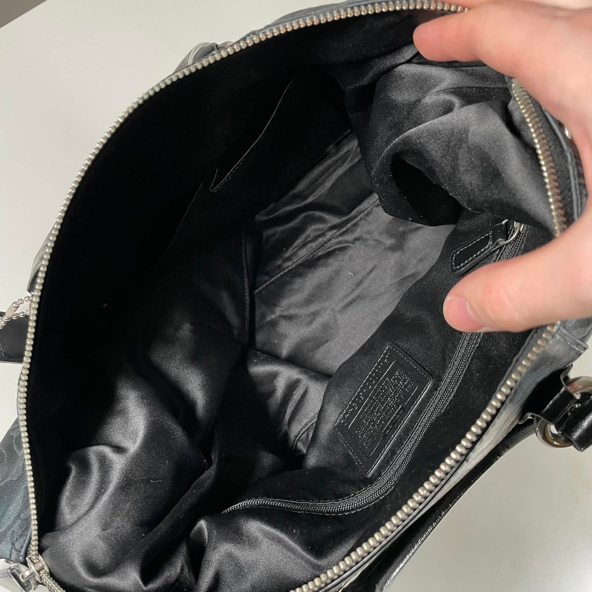 Coach Black Monogram Vintage Ashley Signature Shoulder Bag K1077-F15440