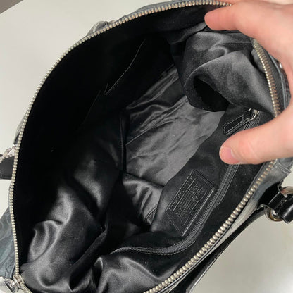 Coach Black Monogram Vintage Ashley Signature Shoulder Bag K1077-F15440